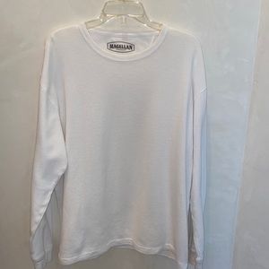 Magellan Sportswear Men's Round Neck Waffle Knit Long Sleeved Tee